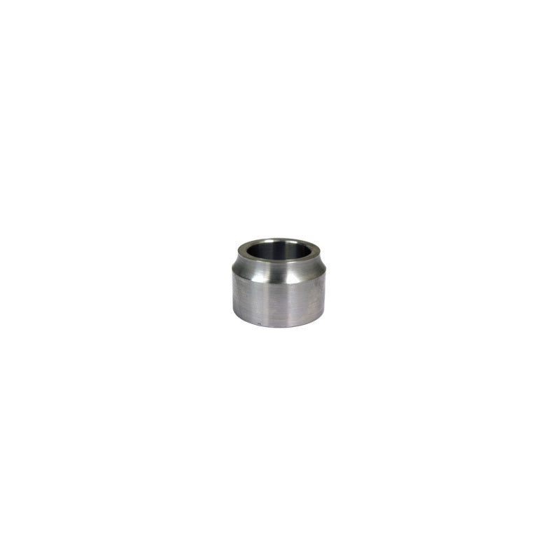 Stainless steel QA1 rod end spacer with 0.75-inch inner diameter and 0.75-inch width, hardware component for automotive or mechanical applications.