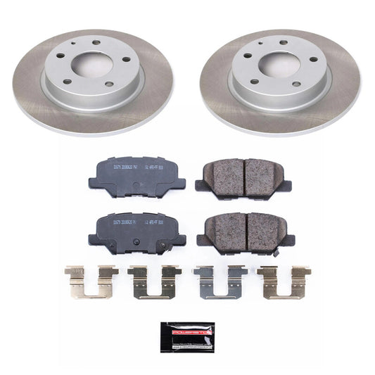 PowerStop rear semi-coated brake rotor kit for Mazda 3 2014-2016, performance brake kit with blank rotors, automotive brake components