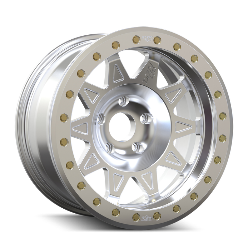 Dirty Life 9400 Roadkill forged wheel with beadlock, 17x9 inch, 5x114.3 bolt pattern, -14mm offset, machined finish.