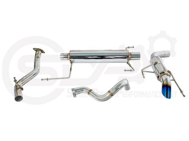 Toyota 4Runner 2025-up cat-back exhaust system with chrome or burnt blue tips, featuring turn down exhaust tips by Street Driven Performance.