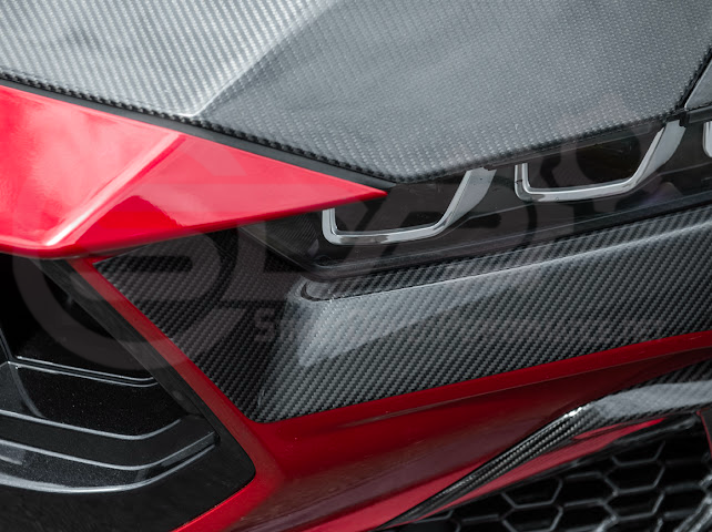 2024-Up Ford Mustang GT | Carbon Fiber Overlay Headlight Eyebrow Trim Cover Pair