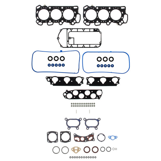 Fel-Pro Honda Accord HS 26334 PT PermaTorque engine cylinder head gasket set showing multiple gaskets and engine components.