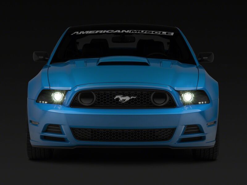 Raxiom Ford Mustang Axial Series HID bulb upgrade with 6000K color temperature, showcasing the high-intensity headlight bulbs.