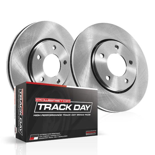 PowerStop rear brake kit for Acura RL, performance track day brake upgrade with rotors and calipers.