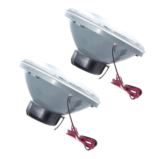 Oracle Lighting LED halo headlights for 97-06 Jeep Wrangler TJ, pre-assembled with bright, modern illumination.