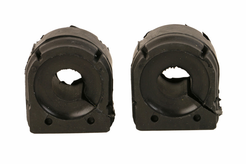 Moog Mazda 6 2014-2015 front stabilizer bar sway bar bushings kit with black rubber bushings and metal brackets.