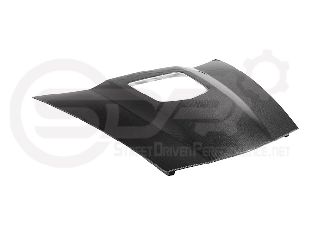 2005-2013 Chevrolet Corvette C6 | ZR1 Style Carbon Fiber Front Hood w/ Clear Window Insert