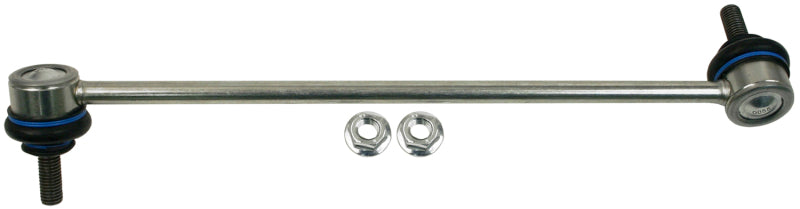 Moog front right sway bar endlink for BMW 228i (2014-2016) showing the durable metal component with mounting points.