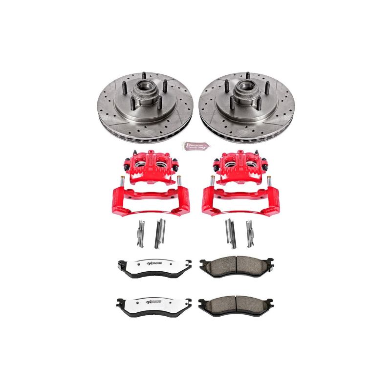 PowerStop front Z36 brake kit with truck and tow calipers for 2000-2002 Lincoln Navigator, performance D&S brake system