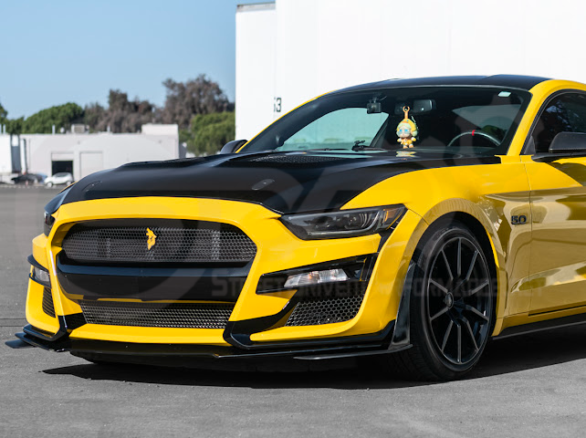 2018-2023 FORD MUSTANG S550 | GTD STYLE ALUMINUM FRONT AIR VENTED HOOD