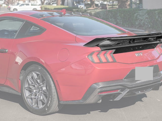2024-Up Ford Mustang S650 | GT Style CARBON FIBER Rear Trunk Lid Wing & Spoiler Panel