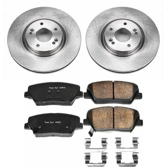 PowerStop OE front brake kit for 2012-2017 Hyundai Azera, includes brake rotors and pads for improved stopping power.