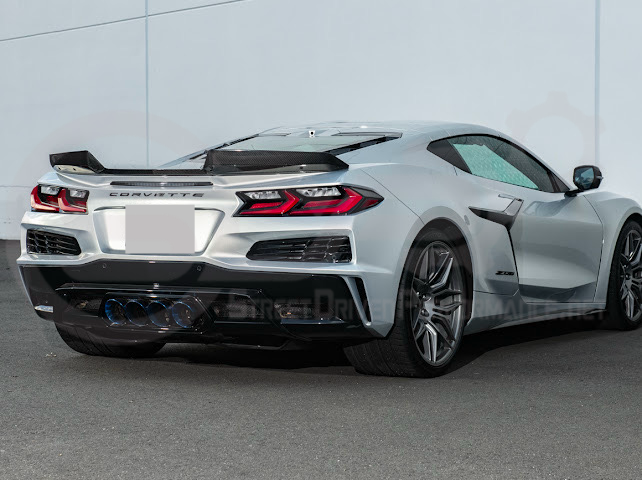 2023-Up CORVETTE C8 Z06 / E-RAY / ZR1 | Z06 FACTORY STYLE CARBON FIBER REAR SPOILER WING WITH 1.5 INCH EXTENDED WICKERBILL WINGLETS