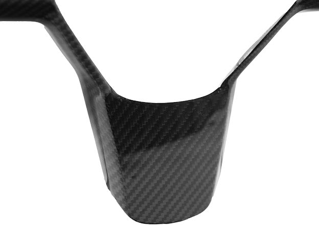 2020-UP TESLA MODEL 3 & Y CARBON FIBER INTERIOR STEERING WHEEL TRIM / COVER