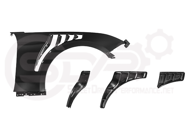 2018-2023 FORD MUSTANG GT500 KR STYLE FRONT SIDE VENTED FENDERS PAIR