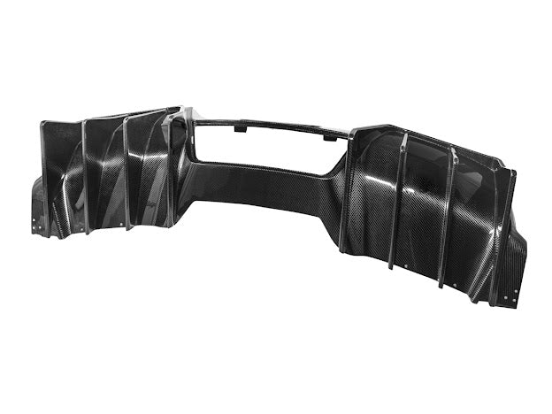 2014-2019 Corvette C7 Performance Track CARBON FIBER Rear Bumper Finned Diffuser