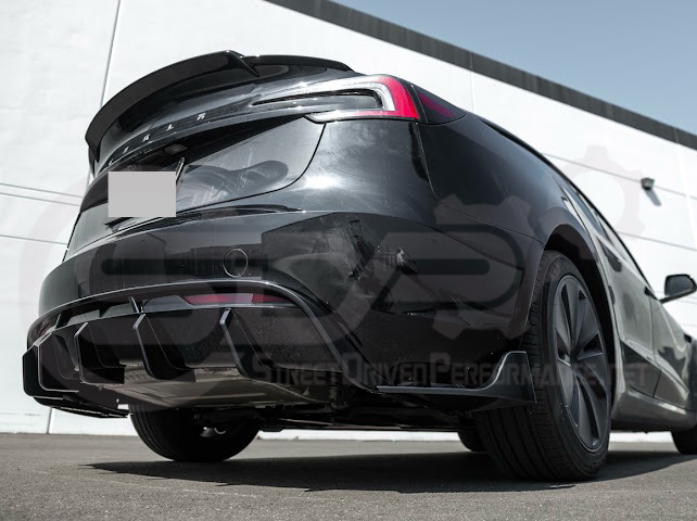 2024-UP TESLA MODEL 3 REAR BUMPER DIFFUSER
