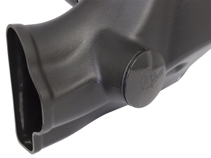 aFe Momentum GT Pro Dry S cold air intake system installed in a 2015 Ford Mustang GT V8 5.0L engine bay