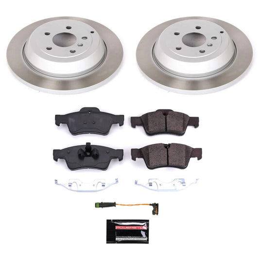 PowerStop rear semi-coated brake rotor kit for Mercedes-Benz R500 2006-2007, performance blank brake rotors with detailed venting.