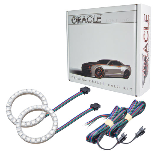 Oracle Dodge Dart 2013-2016 WP LED Projector Fog Halo Kit with ColorSHIFT for enhanced vehicle fog light visibility.