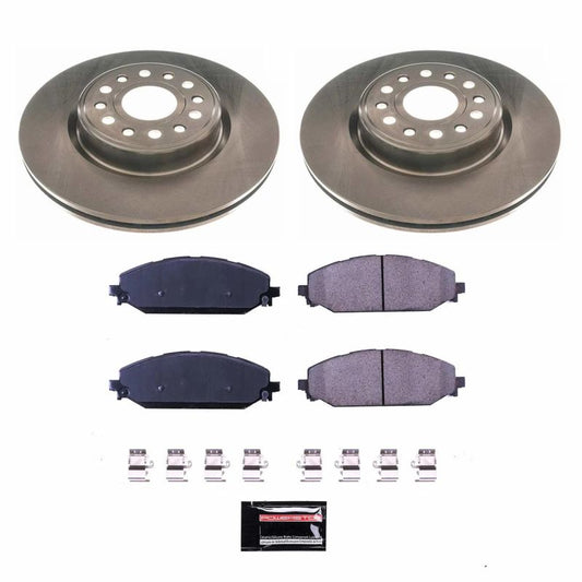 PowerStop OE front brake rotors for 2019-2022 Ram 1500 truck, part of Power Stop Autospecialty brake kit, shown in image.