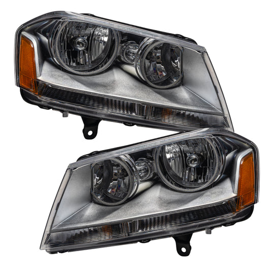 Oracle Lighting Dodge Avenger SE/SXT headlight with ColorSHIFT SMD LED, showing the illuminated, color-changing headlight bulb.