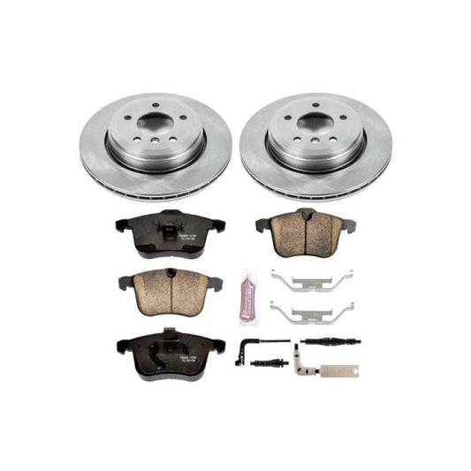 PowerStop OE rear brake kit for BMW 525i 2004-2007, includes brake rotors and pads for reliable stopping power.