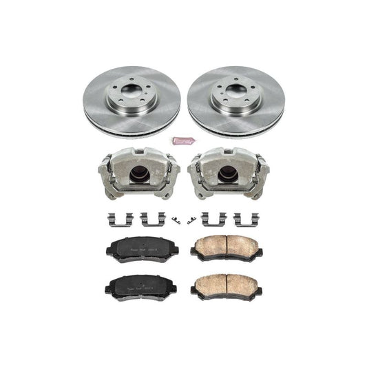 PowerStop OE front brake calipers and autospecialty kit for Nissan Maxima 2016-2022, includes calipers with Cals.