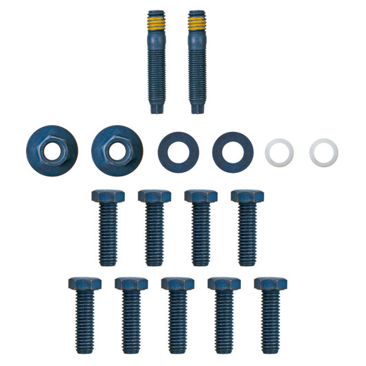 Fel-Pro Jeep Grand Cherokee exhaust manifold hardware kit with bolts and gaskets for engine exhaust system repair.