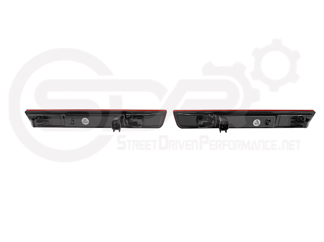 2015-2023 Dodge Challenger | Rear Bumper Side Marker Lens w/ Red LED Reflector Light Pair (Clear / Red / Smoke)