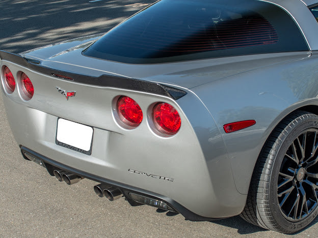 *IMPERFECTION / DISCOUNTED* 2005-2013 C6 Corvette - Extended ZR1 Style CARBON FIBER Rear Trunk Lid Spoiler Wing