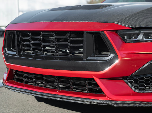 2024+ FORD MUSTANG S650 | CARBON FIBER FRONT GRILLE INSERT REPLACEMENT UPPER & LOWER