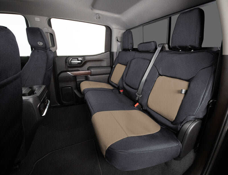 Covercraft Endura PrecisionFit custom second row seat covers for Toyota Corolla 2023-2026, fitted and protective.