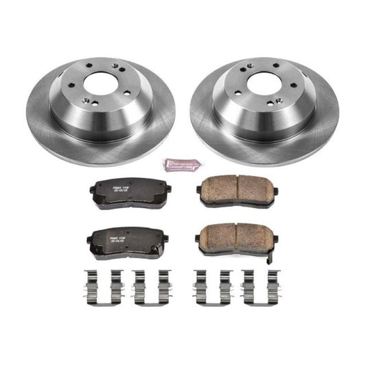 PowerStop rear OE brake kit for 2015-2019 Kia Sedona, includes brake pads and rotors for reliable stopping power.