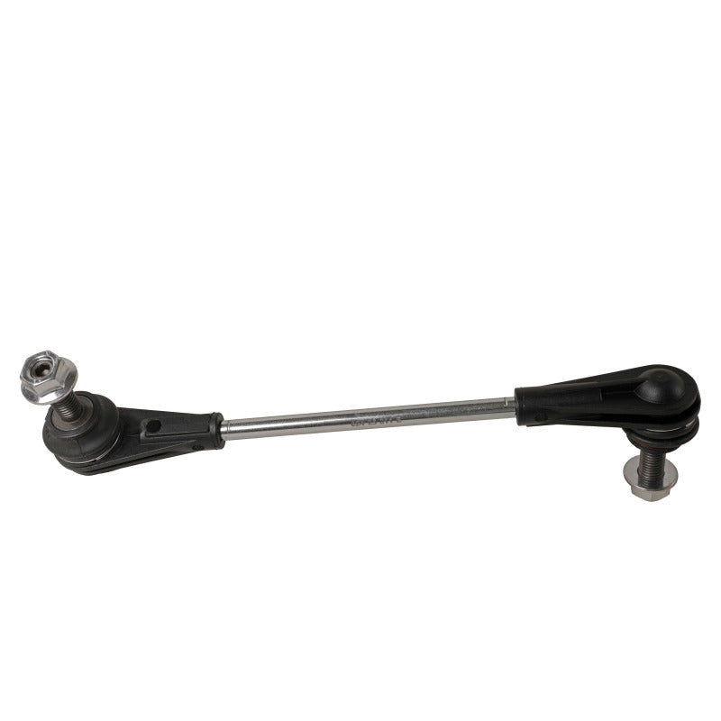 Moog front right sway bar endlink for 2017-2019 Buick LaCrosse, showing the durable metal construction and mounting hardware.