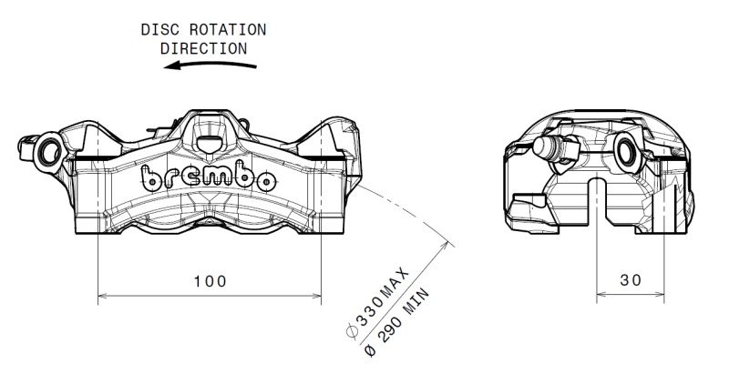 Brembo 18-25 Ducati Panigale V4/20-23 Superleggera V4 Stylema Brake Caliper - Front Left