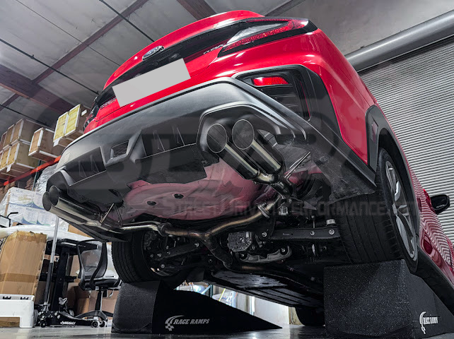 2022-PRESENT SUBARU WRX | MUFFLER DELETE BOSO AXLE BACK EXHAUST (CHROME OR BURNT BLUE TIPS)