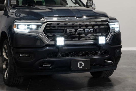 Diode Dynamics SS5 bumper bracket kit for 2019-present Ram trucks, light mounts with sturdy metal construction.