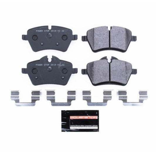 PowerStop Mini Cooper front racing brake pads for track day use, designed for high-performance braking.