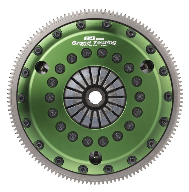 OS Giken twin plate clutch kit for Nissan 240SX KA24DE, featuring dampened design and high-performance clutch components.