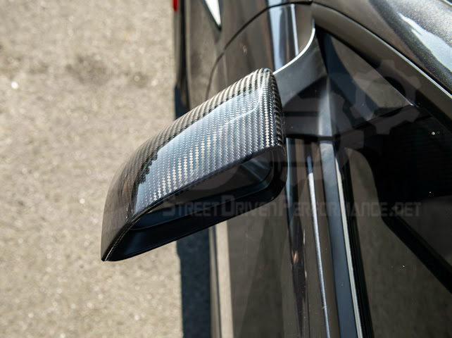 2024-Up Tesla Model 3 | Carbon Fiber Tape On Side Mirror Cap Covers Pair