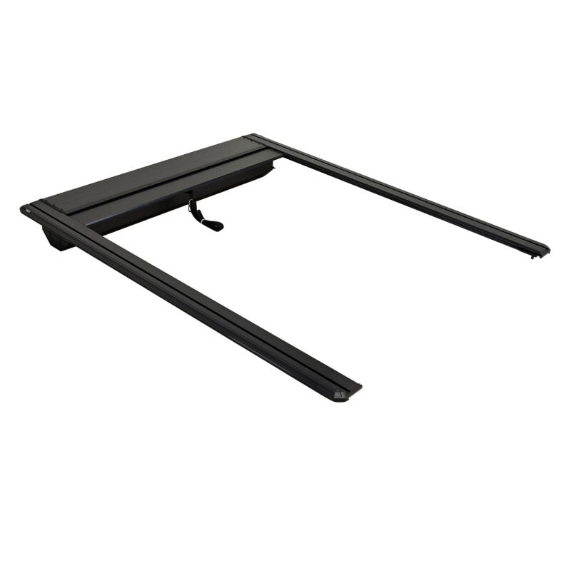 Westin roll-up tonneau cover in black on Ford F-250/F-350/F-450/F-550 SD truck bed, showing the retractable design.