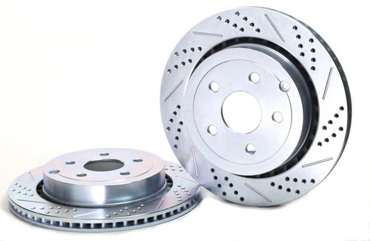 Baer Brakes 2014 Chevrolet SS rear rotor with slot and drilled design, performance brake rotor for enhanced stopping power.