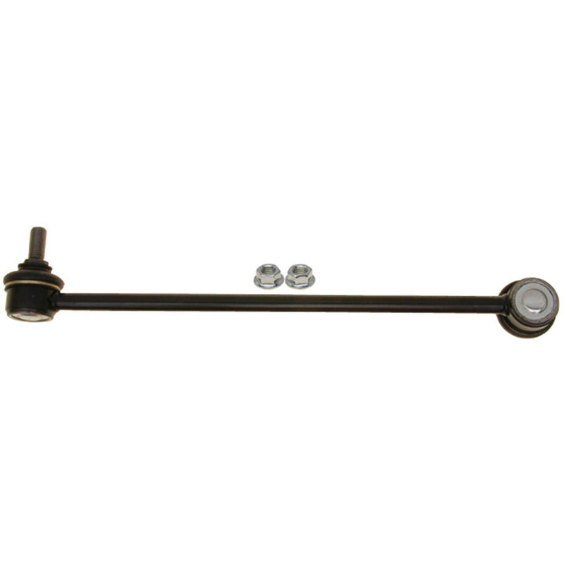 Moog Kia Rio 2006-2011 front left sway bar endlink kit, automotive suspension part, close-up view of metal links and bushings.