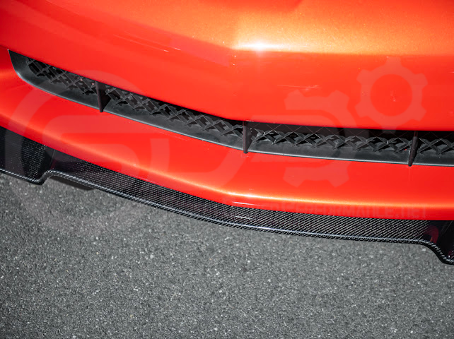 2005-2013 C6 Corvette - 427 /Grand Sport / Z06 / ZR1 | ZRA1 Style Front Splitter Lip Ground Effects (Carbon Fiber or Primer Black)