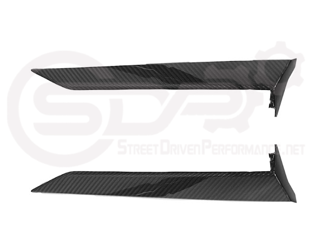 Carbon fiber side fender vent door air scoop trim for 2023 Corvette C8 E-Ray and Z06 by Street Driven Performance.