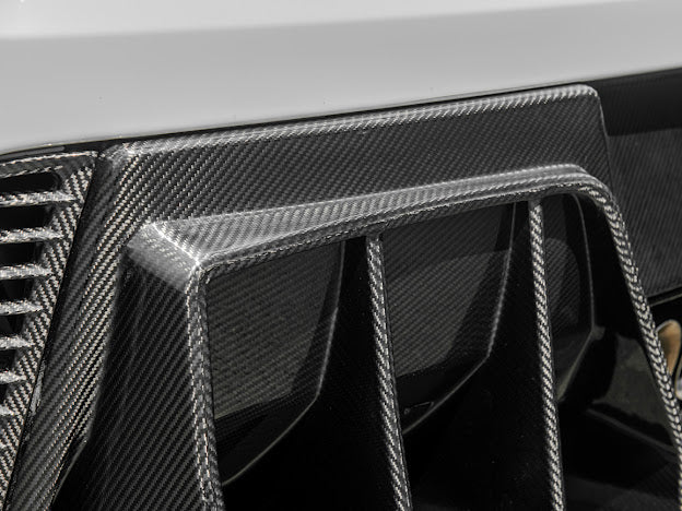 2014-2019 Corvette C7 Performance Track CARBON FIBER Rear Bumper Finned Diffuser