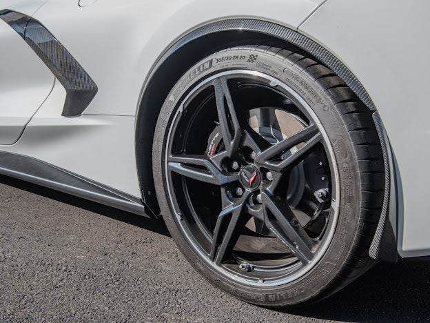 2020+ CHEVROLET CORVETTE C8 CARBON FIBER SIDE WHEEL FENDER PAIR