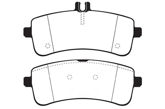 EBC Redstuff rear brake pads for Mercedes-Benz C63 S AMG W205 4.0L twin turbo performance braking system