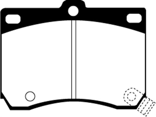 EBC Greenstuff front brake pads for Ford Escort 91-96 1.8, performance brake pads with green friction material.